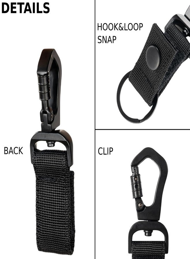 VEPKOIT Belt Loop Key Holder for Men with Key Rings, Heavy Duty Key Ring Holder with Self-Locking Metal Gate Clip, EDC Keychain Accessories Men Key Chain, Outdoor Carabiner Key Ring Clip Car Key Chain for Men - Image 4
